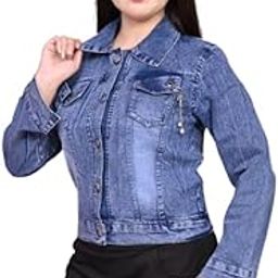 HANIYA COLLECTION Stylish Dark Blue Denim Shirt for Women |Button-Down, Slim Fit, Lightweight Casual Shirt, Comfortable and Fashionable Denim Top for Everyday Wear-image-33