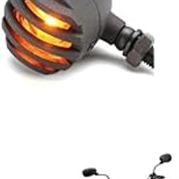 LOVMOTO Universal Motorcycle side indicator, Aluminum Plastic Bu-llet LED Turn Signals, Rear yellow Indicator Light 12V Motorbikes Comfortable With Thun-der-bird 350-picture-26