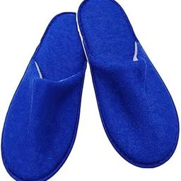 Sassyvilla 5 Pairs Disposable Slippers TerryTowels Bathroom Slipper for Home Spa Party Guest Salons Hotels Hospitals and Home and Travel Close Toe-42