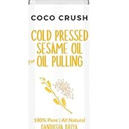 COCO CRUSH Cold Pressed Sesame Oil for Oil Pulling | Ayurvedic Oral Detox for Healthy Teeth, Strong Gums & Fresh Breath | Natural Herbal Mouthwash (50ml)-4