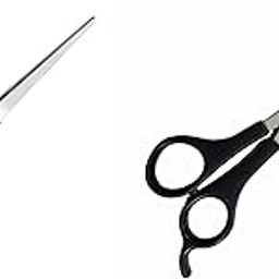 Professional Hair Cutting Scissors Set, 7.5 Inch and 6.5 Inch Stainless Steel Barber Shears, Black and Silver, 2-Piece-17