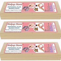 Makeup Mania 210 Pcs Large Size Waxing Strips, Non Woven Hair Removal Plain Waxing Strips - Ivory 210 Pcs-image-10