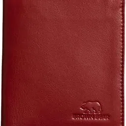brown bear RFID Protected Card Holder, Pull Card Storage, Hidden Pocket, Multiple Card Holder, Red-picture-27