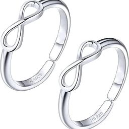 Silver Toe Rings for Women | 92.5 Sterling Silver Hypoallergenic Adjustable Toe Rings | Minimal & Elegant - Lovely Gift-image-10