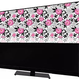 NERHA PVC Dustproof and Waterproof Printed LED TV Cover 55 Inch (Rose)-image-18