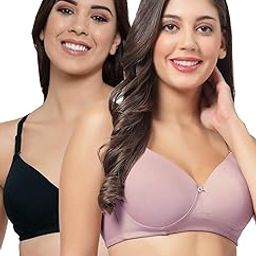 Black, Onion Seamless Lightly Padded Bra (Free Transparent Strap)-image-1
