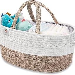 a baby cherry Cotton-Diaper Baby Products Caddy|Baby Bags For Newborn|Diaper Caddy Bag Organizer Large Capacity(40 * 28 * 20Cm)|Nursery Storage Bin And Car Organizer For Diapers And Baby Wipes(Brown)-image-95