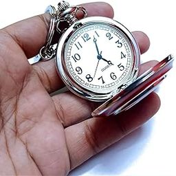 GULLI BULLI Vintage Metal Watch with Keychain Cum Pocket Watch | Pocket Watch with Keychain - Size 2 * 2 inch dial - Multi Color-image-0
