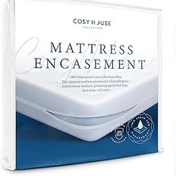 Cosy House Collection Luxury Zippered Mattress Encasement - College Dorm Room Essentials - 100% Waterproof Bamboo Fabric - Ultimate Noiseless Comfort & Cooling - Premium Stain Protection (Twin)-image-30
