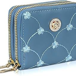 Small Wallet for Women, PU Leather Mini Clutch Wallet for Girls, Dual Zipper Wallets, Credit Card Holder Coin Purse for Girls-image-26