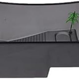 THE STYLE SUTRA 2xPoly Reptile Terrapin Tortoise Turtle Tank Vivarium Feeding Box Black | Pet Supplies | Reptile Supplies-31
