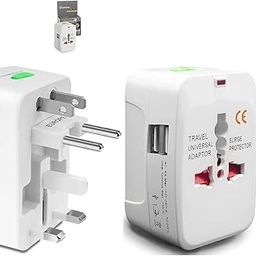 Universal Travel Adapter, All-in-One Worldwide Plug, Compatible with Smartphone, Laptop, Camera, Tablet - Supports 224+ Countries (2025 Model) (White)-16