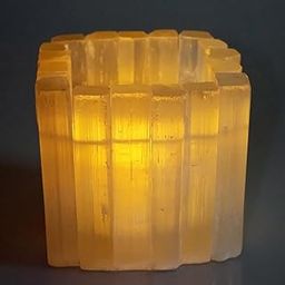 Selenit Candle Holder Square Tealight Candle Holder-image-43