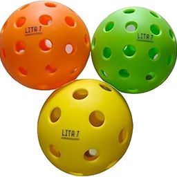 LITA 7 Pickleballs Set for Outdoor Indoor Game - Durable, High-Performance Balls - Available in Yellow, Green & Orange Colours for Enhanced Visibility-image-26