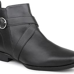 Women Black Mid Top Boots with Buckle Detail Clog-image-35