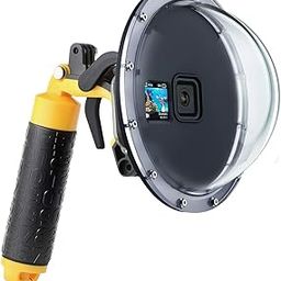 SOONSUN Dome Port for GoPro Hero 9 Black Camera, 6 Inch Snorkeling Underwater Diving Dome Port Lens with Waterproof Housing Case Trigger and Floating Bobber Handle for GoPro Hero9 Black Action Camera-picture-0