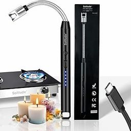 Solitude Gas Lighter for Kitchen Rechargeable Electric Lighter for Stove, Candles, Pooja with USB Charging Port Windproof, USB, 360° Flexible Neck Arc Lighters (Multicolor)-picture-26