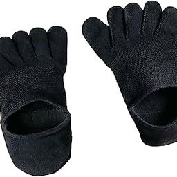 Five Finger Socks Cotton Anti Slip Thin Cotton Socks for Running Sports Black-image-61