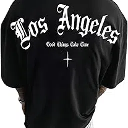 sxv style SXV 'Los Angeles California' Printed Cool Aesthetic Oversized Baggy T-Shirt for Men and Women-picture-19