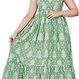 Women's Viscose Fabric Printed Sleeveless Gown/Midi/Maxi Dress for Girls and Women-image-56