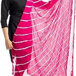 GURUSOAMI Women's Chiffon Lehriya Dupatta/Chunni/Skarf/Stall size 2.25 Meters Casual use for Women/Girls-19