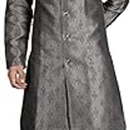 Indo Western Blue Sherwani Set for Men (Large) - Stylish Traditional Design with Intricate Embroidery, Ideal for Festivals, Celebrations, and Special Events, Comfortable Fit for a Trendy Look-image-18