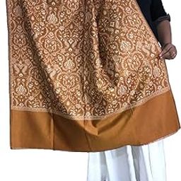 Krish Jamawar Shawl Stole Golden For Women-picture-13