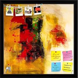ArtzFolio Modern Abstract Art D2 | Bulletin Board Notice Pin Board | Vision Soft Board Combo with Thumb Push Pins & Sticky Notes | Black Frame | 12 x 12 inch (30 x 30 cms)-11