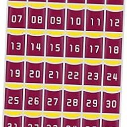 MYADDICTION Classroom Pocket Chart Numbered Hanging Organizer for Closet Cabinet Bedroom 42 Pockets-20