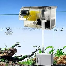 VAYINATO® Multifunctional External Wall-Mounted Waterfall Aquarium Filter with Bio Wheel | 3-Stage Filtration System with Filter Media & Built-in Water Pump (BL-771)-image-7