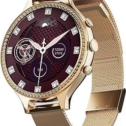 Vibez by Lifelong Jewel Premium Luxury Smartwatch for Women with 1.32 inch HD Display, 3 Additional Straps, Bluetooth Calling, Voice Assistance, Health Tracker, Multiple Watch Faces-19