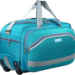 Polyester 55 L Travel Duffel Bags With Wheels Travelling Luggage Duffle Bag Men Women Cabin Size Waterproof, Green-image-4