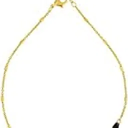 kushal's Fashion Jewellery Black Gold Polished Copper Trendy Zircon Payal, Best for Casual Wear & Special Occasion - 455234-picture-28