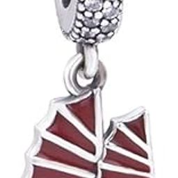 Sailing Boat Charm 925 Sterling Silver Ship CharmSport Charm Travel Charm for Pandora Charm Bracelet, Sterling Silver, sterling silver-33