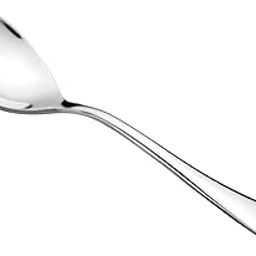 Parage 12 Pieces Stainless Steel Table Spoons Set with Round Edge, 18.5 cm, Tableware, Set of 12, Silver-image-67