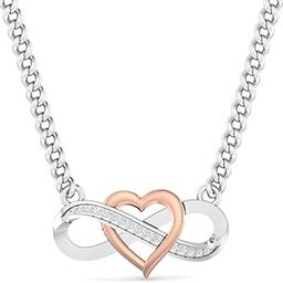 14KT White Gold Forever Infinity Pendant for Women-image-7