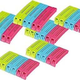 36 Pcs Plastic Food Snack Bag Pouch Clip Sealer for Keeping Food Fresh for Home Kitchen Camping Snack Seal Sealing Bag Clips (Multi Color) | Pouch Clip Sealer 36 Piece | Food Clips Sealer |-image-60