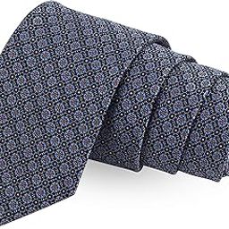Floral Design Black Colored Microfiber Necktie For Men-image-15