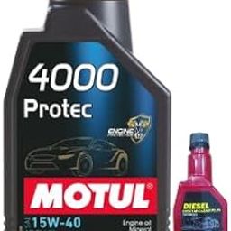 Motul 4000 Protec 15W-40 (1L) API CI-4/SL Mineral Engine Oil for Diesel Cars and Deisel System Clean Plus(200ml) Combos-image-50