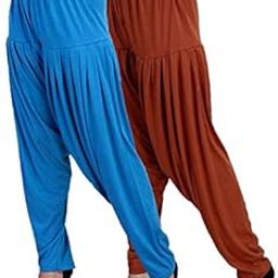Soft Rayon Viscose Solid Attractive Pleated Pattern wear Patiala Pants for Womens Combo Pack 2 Mustrad Multicolored L,XL,2XL,3XL,4XL-15