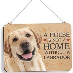 100yellow® Labrador Printed Wooden Sign Decorative Plaque For Home| Adorable Dog Signs for Wall and Door | 8 x 11 Inches |Brown-image-38