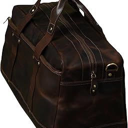 Genuine Premium Leather Legacy Duffle Bag for Men & Women Size -20 Inches (Mocha Brown) (Mocha Brown)-image-2