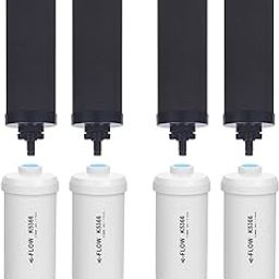 FACHIOO Water Filter Replacement for Berkey Water Filter, for Fluoride Filters & Black Filters - Includes 4 Black Filters and 4 Fluoride Filters, Compatible with Berkeyy Gravity-Fed Filter System-15