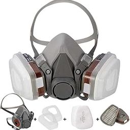 [Half mask respirator] Reusable Half Face Cover 6200 spray mask for spraying Painting.Chemical Machine Polishing.Welding. Woodworking and Other Work Protection (7 in 1 )Medium-14