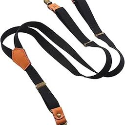 ™ Men's Suspenders 0.8 inch Heavy Duty Elastic Straps for Overalls Jeans Dress Black | Suspenders Braces | Mens Accessories-image-54