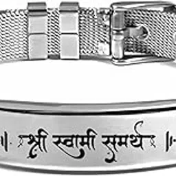 m men style Religious Shri Swami Samarth Stylish Latest Fashion Stainless Steel Mesh Hand Bracelet For Boys Buckle Clasp For Men Wrist Band For Men-picture-9