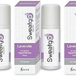 Sweatgo Roll-On Solution for Excessive Sweating & Hyperhidrosis | Antiperspirant Sweat Control for Underarms, Palms, Feet (Lavender) | 60ml (Pack of 3)-1