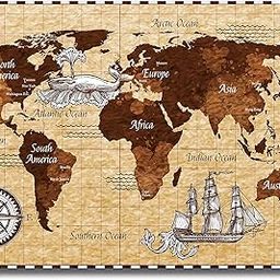 ZORI World Map - Ancient Gaming Mouse Pad - Computer Laptop PC | WFH Office | Anti-Skid, Anti-Slip, Rubber Base | (Map-01-ANCIENT_Brown)-image-38
