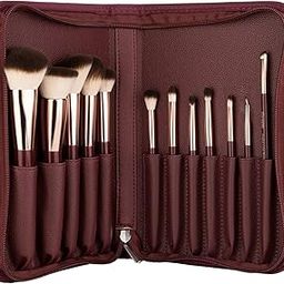 MARS Professional Makeup Brush Set of 12 | Long-Lasting | Soft & Synthetic Bristles | Easy-to-Hold & Precise Application for Face, Eyes & Brows (Maroon)-31
