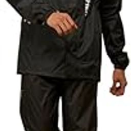 WATER FIGHTER by ZEEL Rain Coat for Men Waterproof for Bike Riders with Adjustable Hood along with Inner Pockets, Polyester Rainwear Suit, Pants and Waterproof Drawstring Bag (EWF94, Black-Purple, L)-image-37